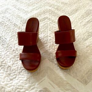 Pre-owned, size 10. Medium Brown. Worn once